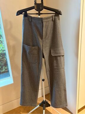 Helmut Lang Gray Wide-Leg Cargo jogger Pants